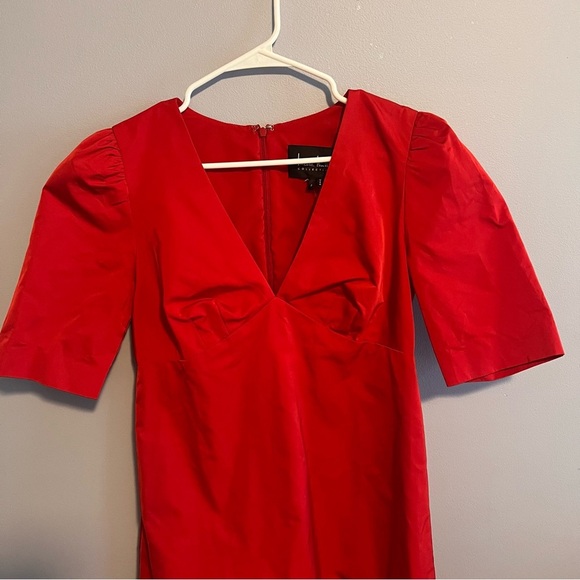 NWT Nicole Miller Collection Taffeta Shift Dress Size S Red - Picture 7 of 7